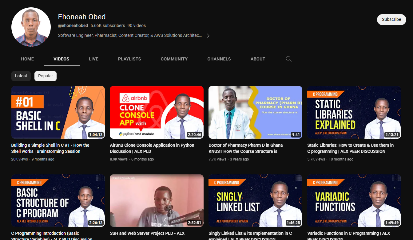 Dr. Ehoneah Obed&#39;s YouTube Channel